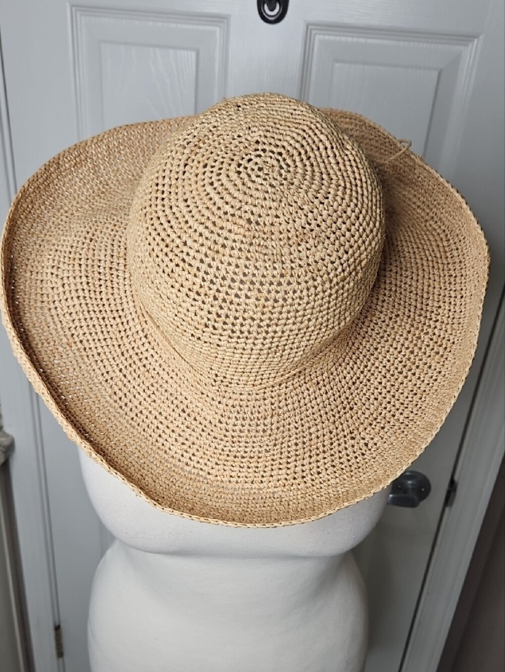 Helen Kaminski Natural Raffia Provence 12 Wide-Brim Sun Hat with Tie - Picture 5 of 8